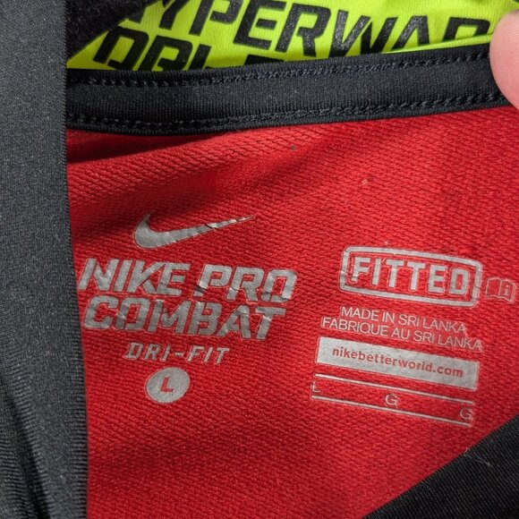 Nike Pro Combat Fitted Hyperwarm Dri-Fit Max Compression Shirt Mens Large Black - Picture 6 of 10